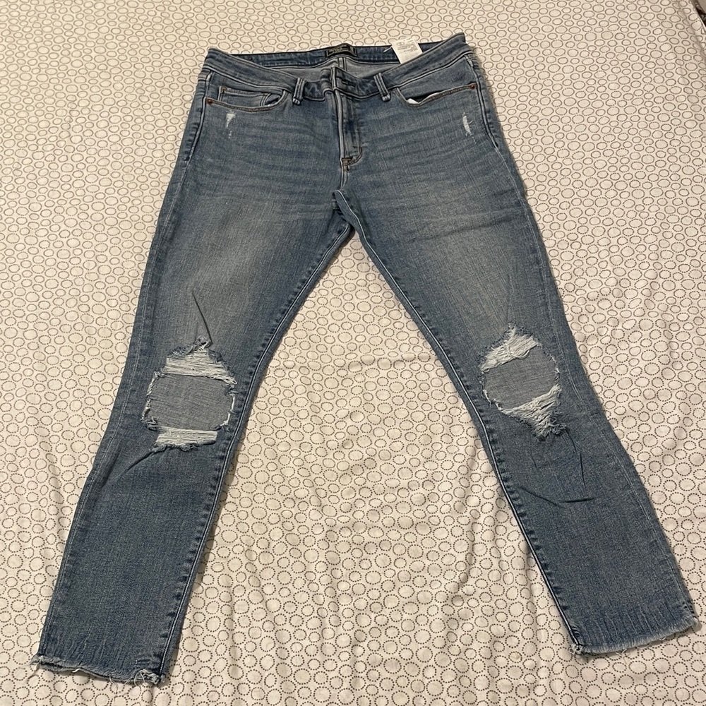 Abercrombie&Fitch Women's Distressed Blue Jeans